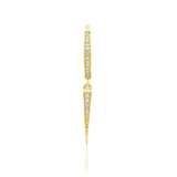 Ria – 14K Gold CZ Spike Clicker - piercing - zone.com