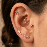 Rib Cage – 14K Gold Threadless/Threaded End - piercing - zone.com