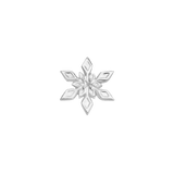 Rime Snowflake – 14K Gold Threadless & Threaded End - piercing - zone.com