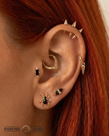 Rise – Lazer Precision Seam Ring – 14K Gold - piercing - zone.com