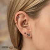 Rise – Lazer Precision Seam Ring – 14K Gold - piercing - zone.com