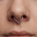 Rise + Shine – Amethyst Ombré – 14K Gold Clicker Ring - piercing - zone.com