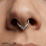 Rise + Shine – Blue Topaz Ombré – 14K Gold Clicker Ring - piercing - zone.com