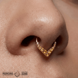 Rise + Shine – Citrine Ombré – 14K Gold Clicker Ring - piercing - zone.com