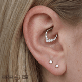 Rise + Shine – CZ Ombré – 14K Gold Clicker Ring - piercing - zone.com