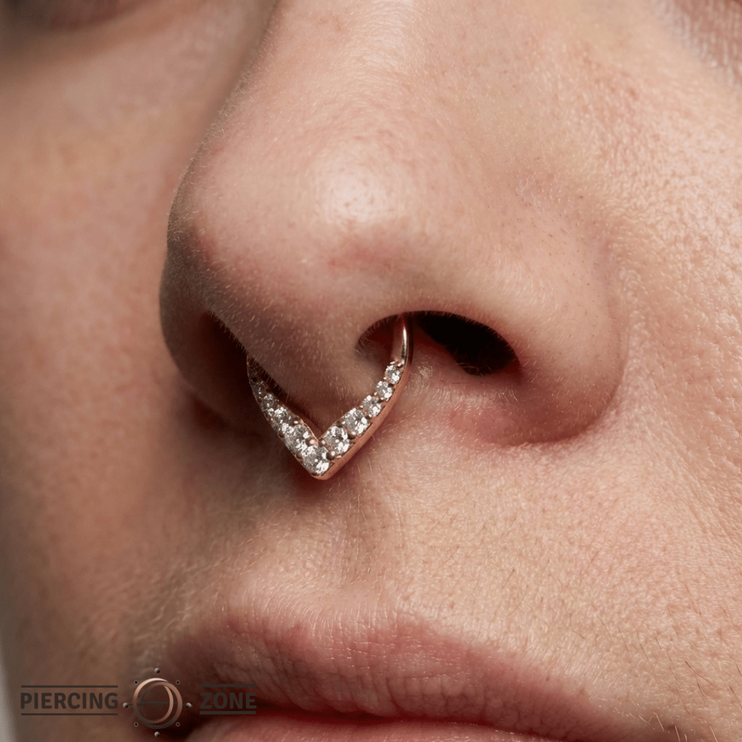 Rise + Shine – CZ Ombré – 14K Gold Clicker Ring - piercing - zone.com