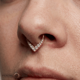 Rise + Shine – CZ Ombré – 14K Gold Clicker Ring - piercing - zone.com