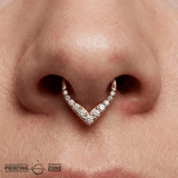 Rise + Shine – CZ Ombré – 14K Gold Clicker Ring - piercing - zone.com