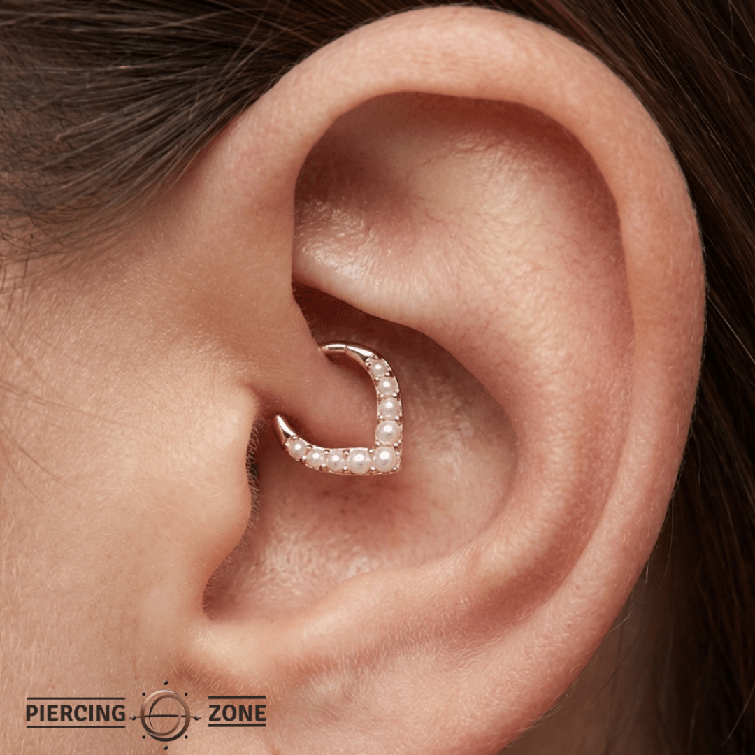 Rise + Shine – Pearl – 14K Gold Clicker Ring - piercing - zone.com