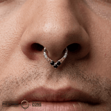 Rise + Shine – Smokey Quartz & Black Spinel – 14K Gold Clicker Ring - piercing - zone.com