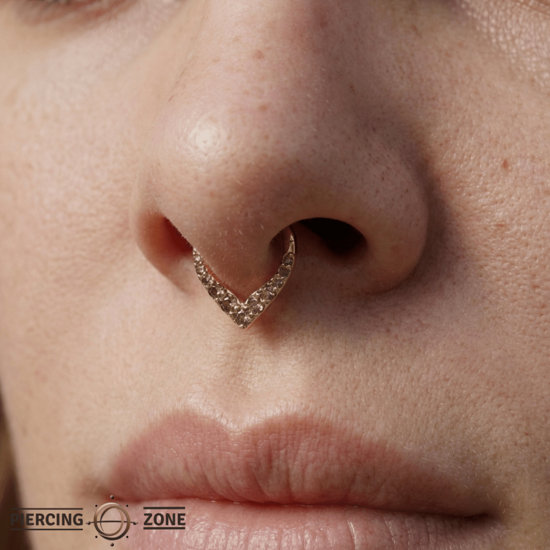 Rise + Shine – Smoky Quartz – 14K Gold Clicker Ring - piercing - zone.com