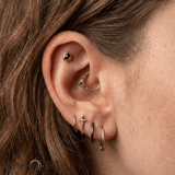 Rise + Shine – Smoky Quartz – 14K Gold Clicker Ring - piercing - zone.com