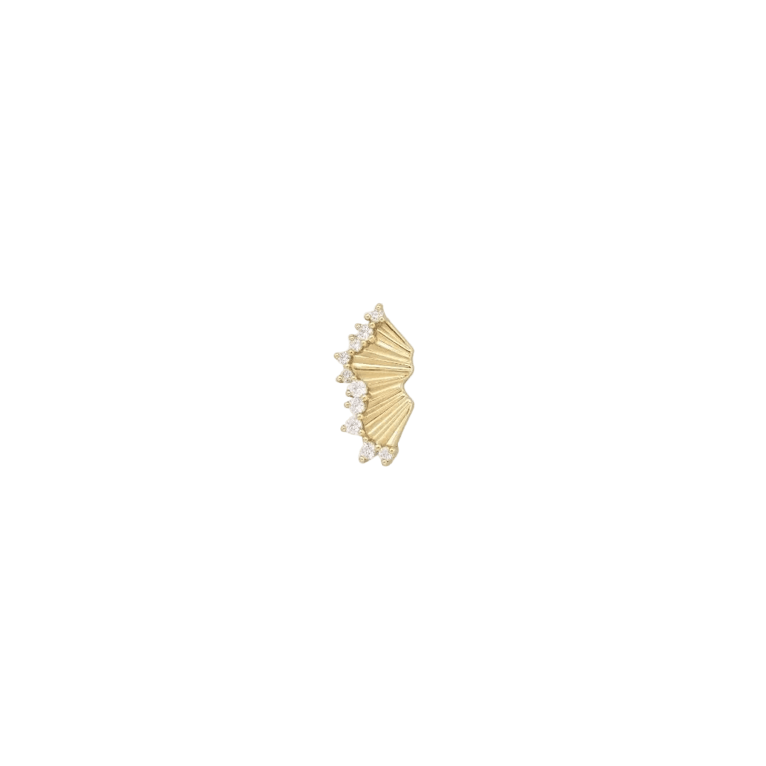 Risk Taker CZ - 14K Gold Gem Threadless End - piercing - zone.com