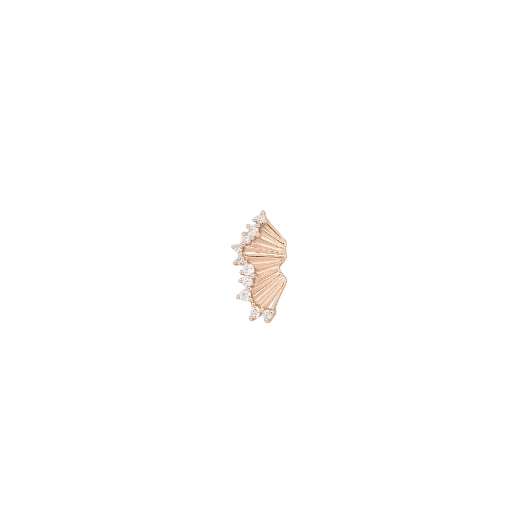 Risk Taker CZ - 14K Gold Gem Threadless End - piercing - zone.com