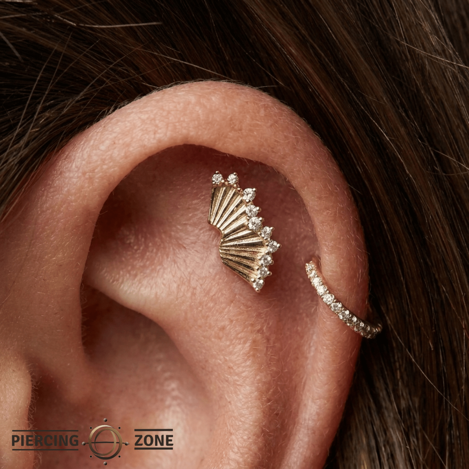 Risk Taker CZ - 14K Gold Gem Threadless End - piercing - zone.com