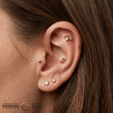 Riviera - 14K Gold Gem Threadless End - piercing - zone.com