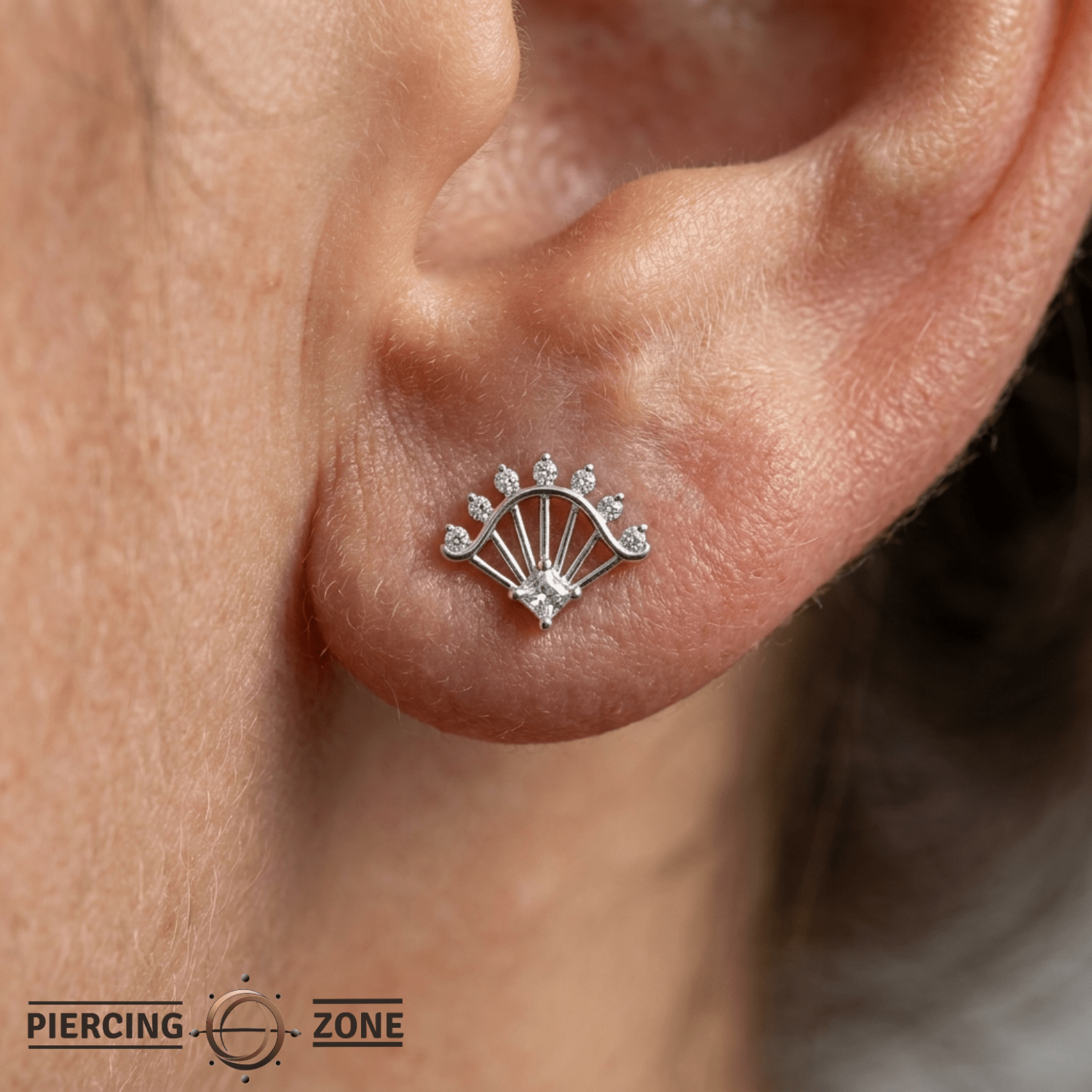 Riviera - 14K Gold Gem Threadless End - piercing - zone.com