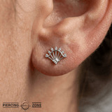 Riviera - 14K Gold Gem Threadless End - piercing - zone.com
