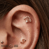Riviera - 14K Gold Gem Threadless End - piercing - zone.com