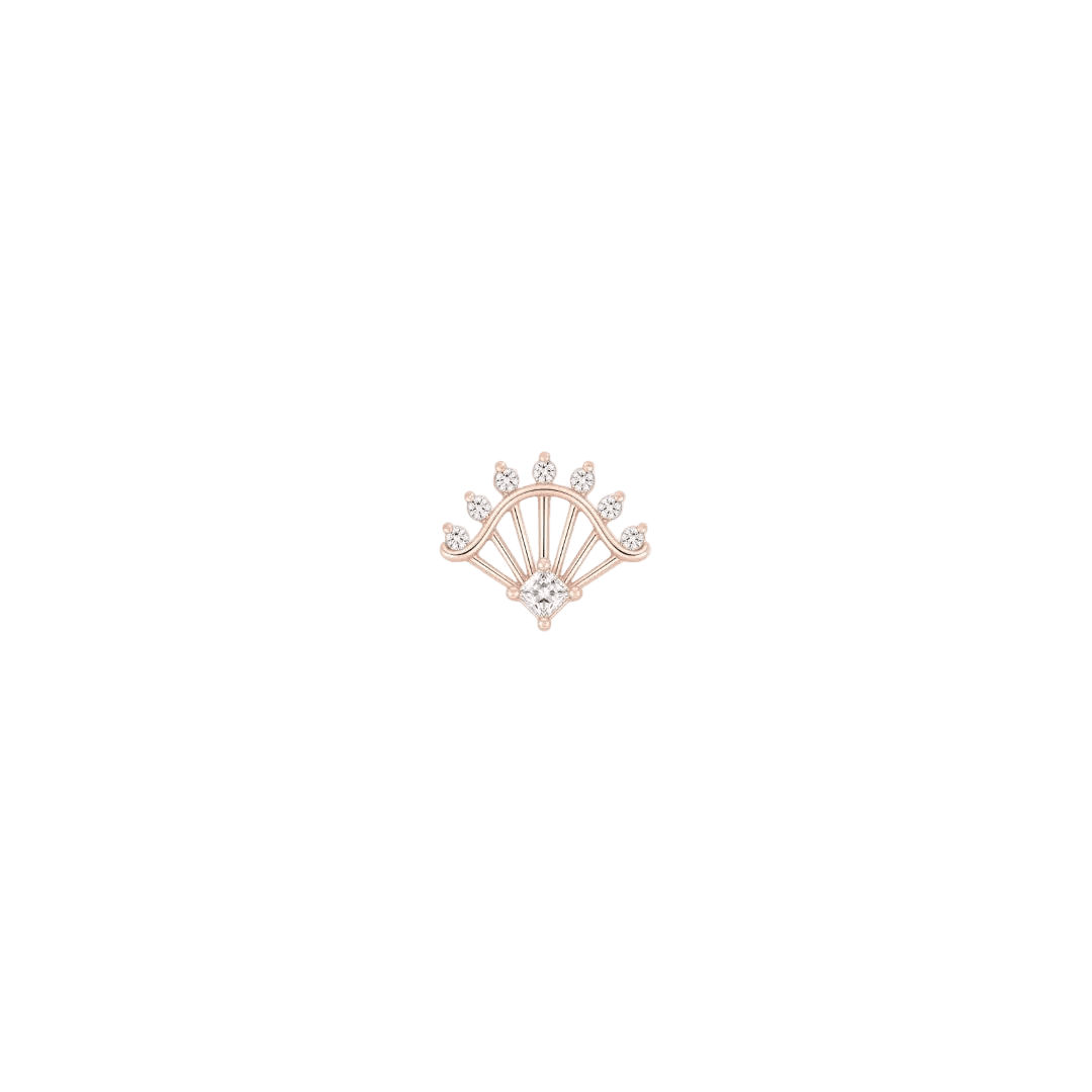 Riviera - 14K Gold Gem Threadless End - piercing - zone.com