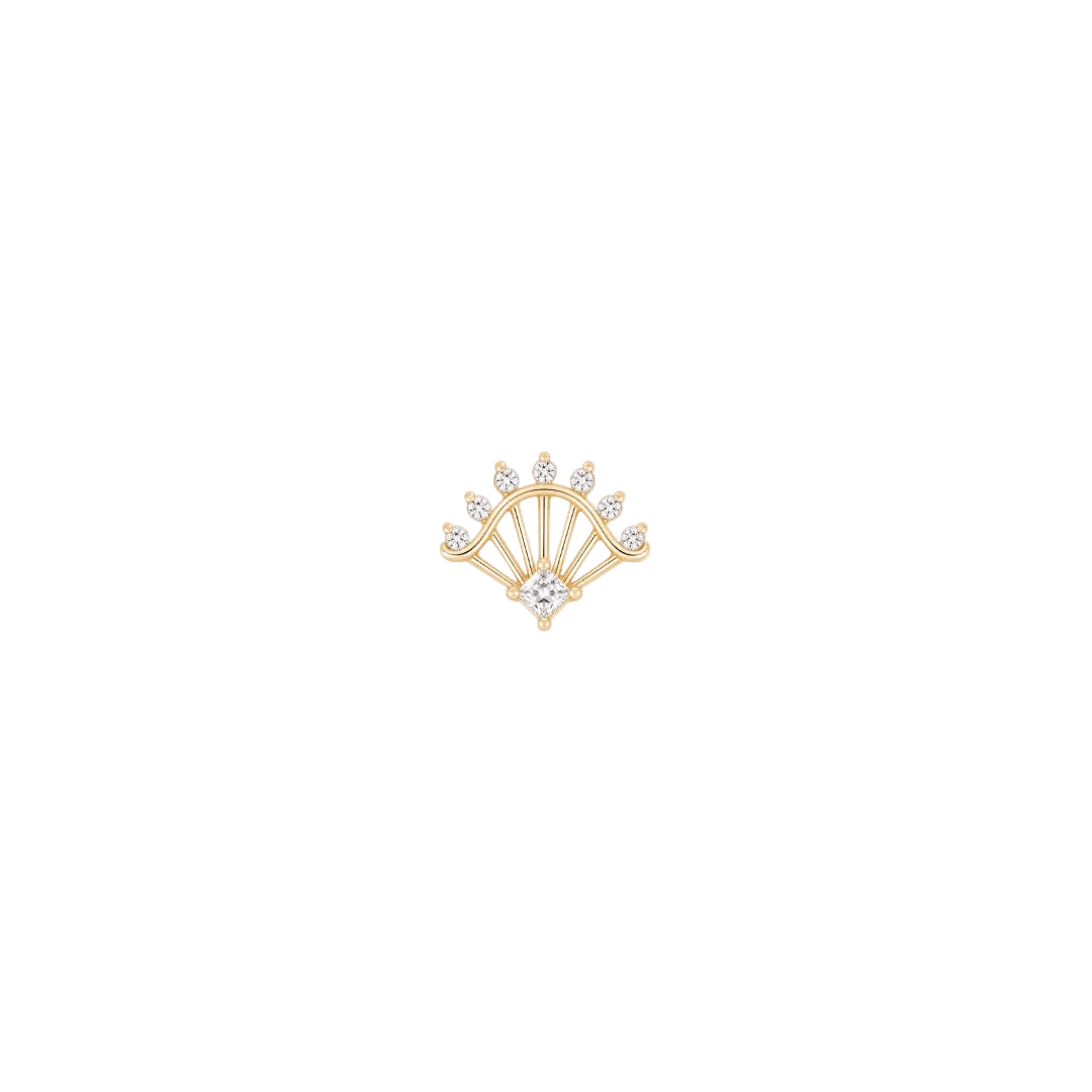 Riviera - 14K Gold Gem Threadless End - piercing - zone.com