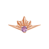 Skye – 14K/18K Gold Grooved Gem Threadless End