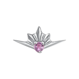 Skye – 14K/18K Gold Grooved Gem Threadless End