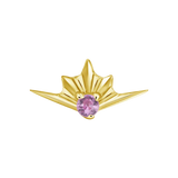 Skye – 14K/18K Gold Grooved Gem Threadless End