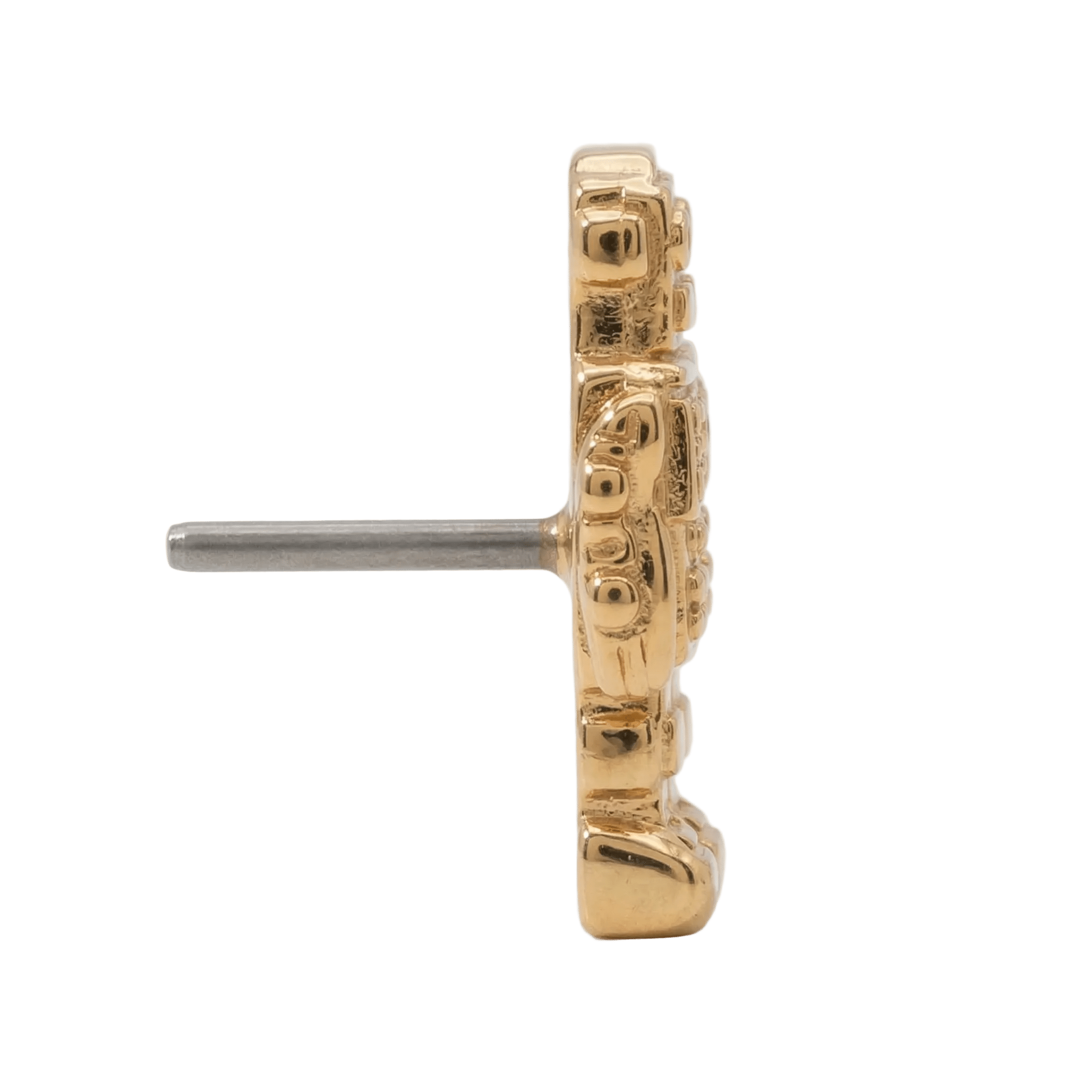 Robot – 14K Gold Threadless/Threaded End - piercing - zone.com