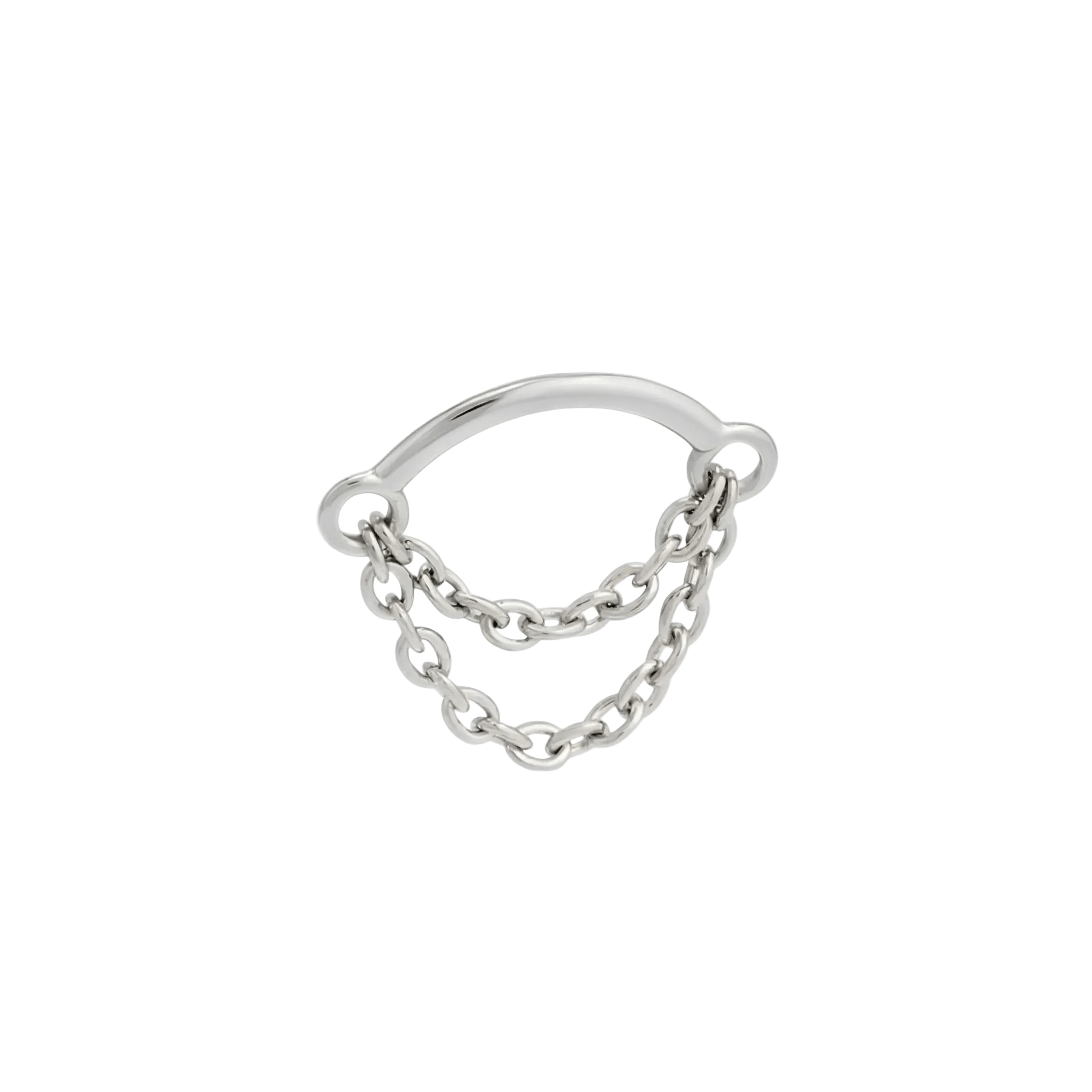 Rolo Bar - 14K Gold Threadless/Threaded End - piercing - zone.com