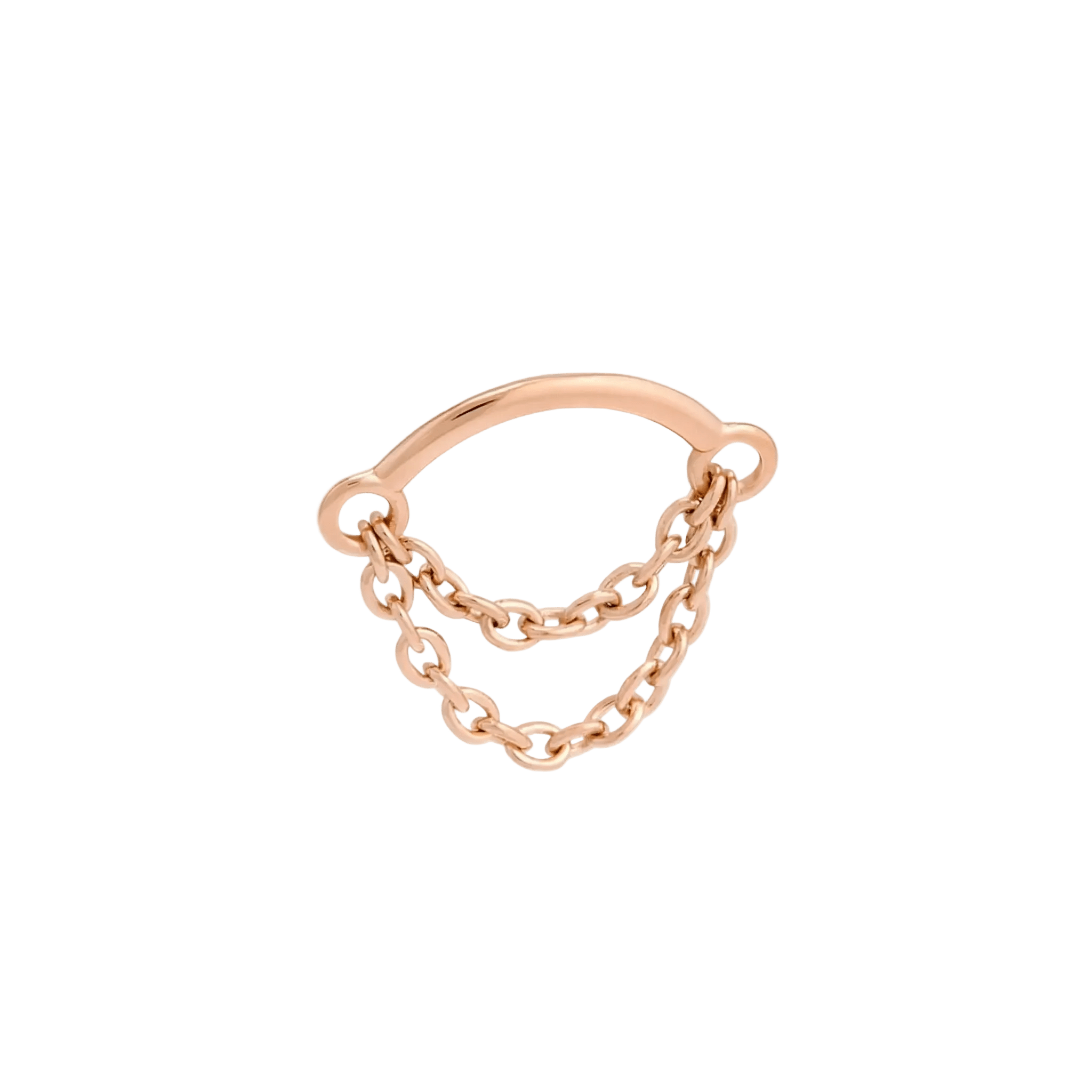 Rolo Bar - 14K Gold Threadless/Threaded End - piercing - zone.com