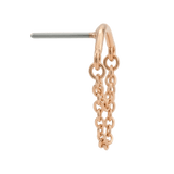 Rolo Bar - 14K Gold Threadless/Threaded End - piercing - zone.com