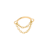Rolo Bar - 14K Gold Threadless/Threaded End - piercing - zone.com