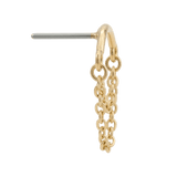 Rolo Bar - 14K Gold Threadless/Threaded End - piercing - zone.com
