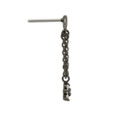 Rolo Bar with 7 - Stone Flower - 14K Gold Threadless/Threaded - piercing - zone.com