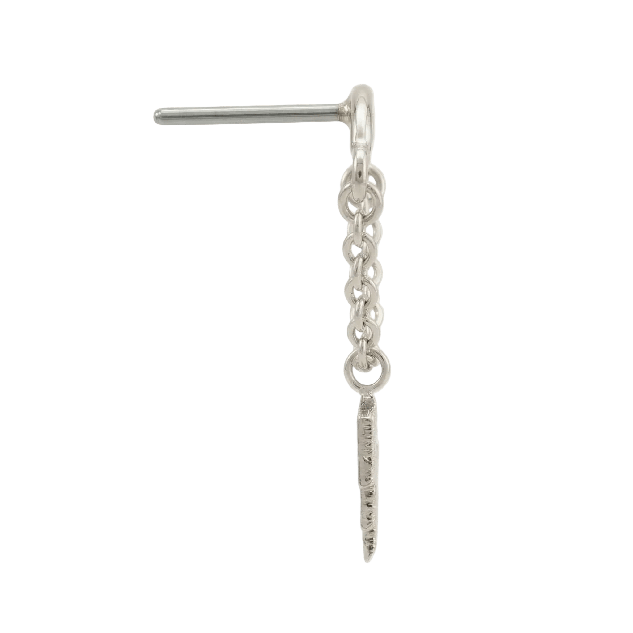 Rolo Bar with Lightning - 14K Gold Threadless/Threaded - piercing - zone.com