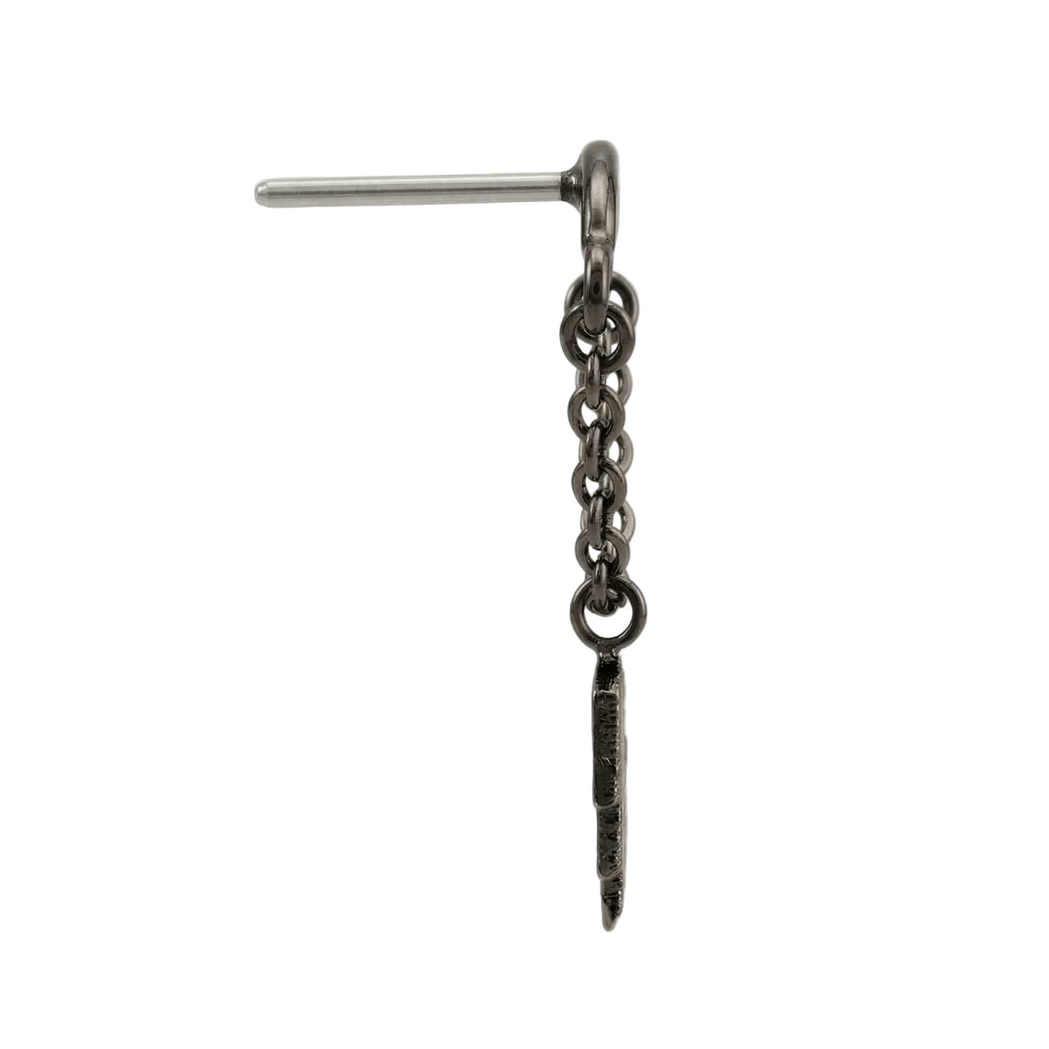 Rolo Bar with Lightning - 14K Gold Threadless/Threaded - piercing - zone.com