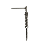 Rolo Bar with Lightning - 14K Gold Threadless/Threaded - piercing - zone.com