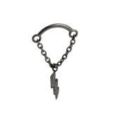 Rolo Bar with Lightning - 14K Gold Threadless/Threaded - piercing - zone.com