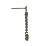Rolo Bar with Prong Gem - 14K Gold Threadless/Threaded - piercing - zone.com