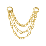 Rolo + Razor + Mariner Stacked Chain – 14K Gold Triple Chain - piercing - zone.com