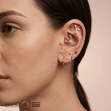 Romance Seamless Ring – 14K Gold Heart - Cut Gem Ring - piercing - zone.com