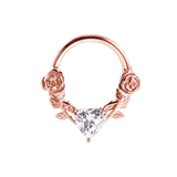 Romance Seamless Ring – 14K Gold Heart-Cut Gem Ring - piercing-zone.com