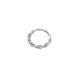Rope Chain Continuous Ring – 14K Gold Seamless Hoop - piercing - zone.com