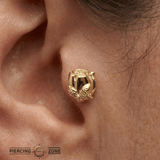 RoseBud – 14K/18K Gold Sculpted Floral Threadless End - piercing - zone.com