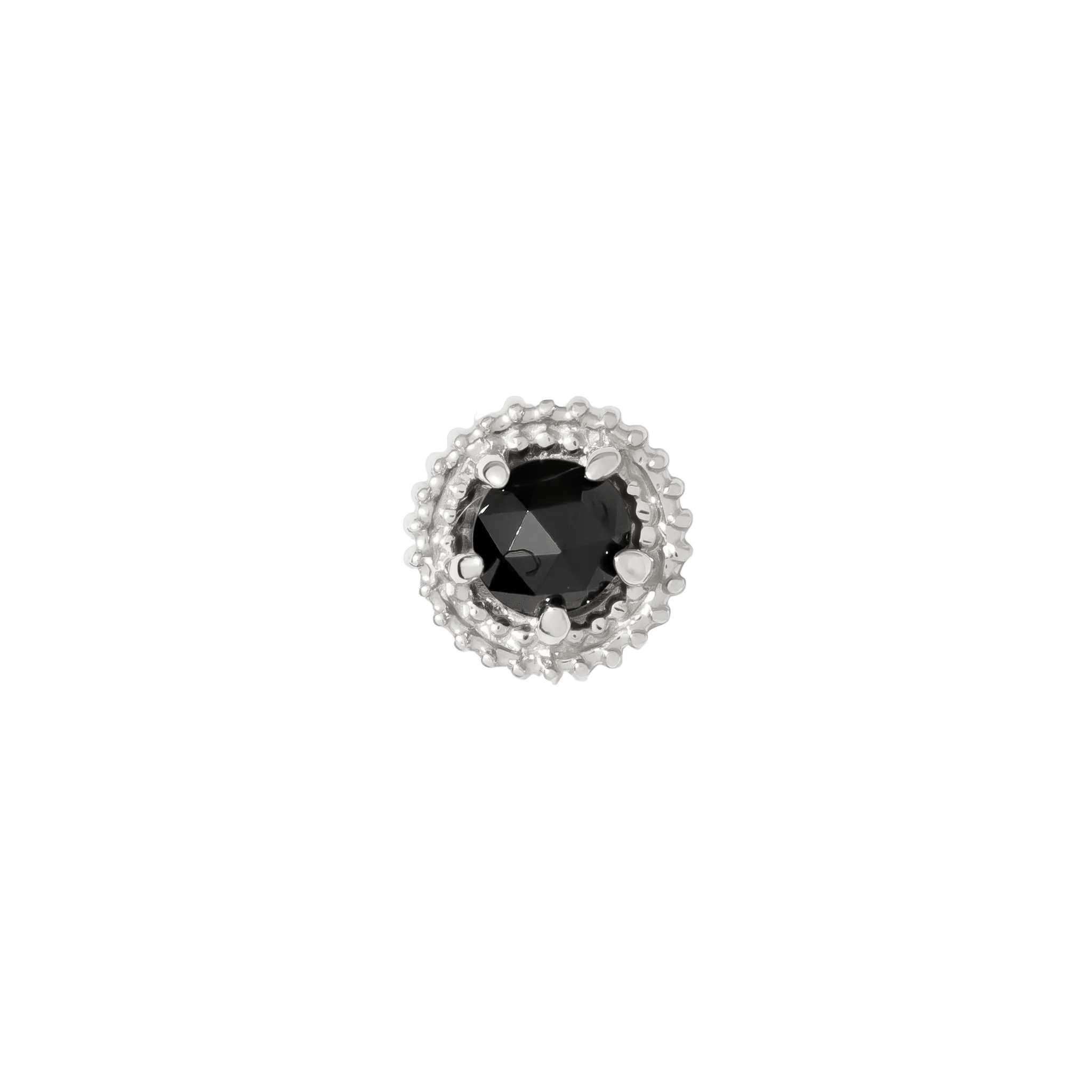 Rosebud Pin - 14K Gold Gem Threadless End - piercing - zone.com