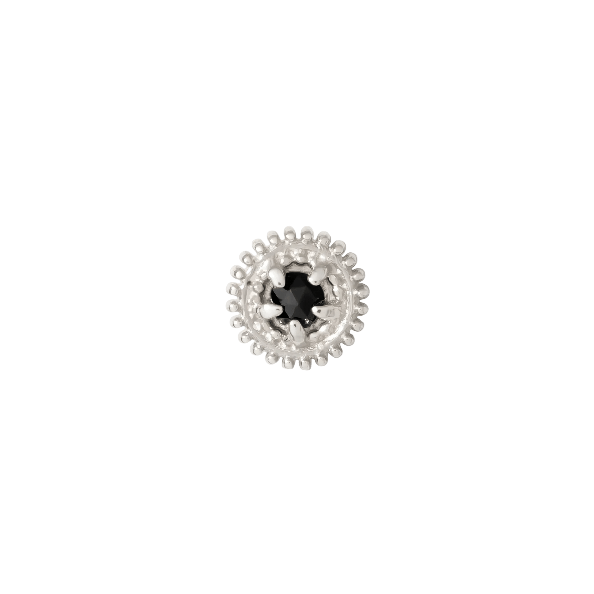 Rosebud Pin - 14K Gold Gem Threadless End - piercing - zone.com