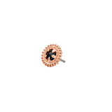 Rosebud Pin - 14K Gold Gem Threadless End - piercing - zone.com