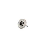 Rosebud Pin - 14K Gold Gem Threadless End - piercing - zone.com
