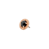 Rosebud Pin - 14K Gold Gem Threadless End - piercing - zone.com